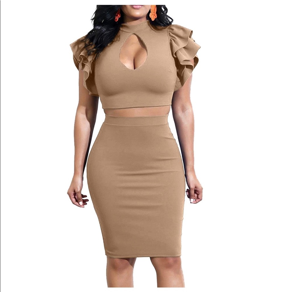 Ruffle Two Piece Set